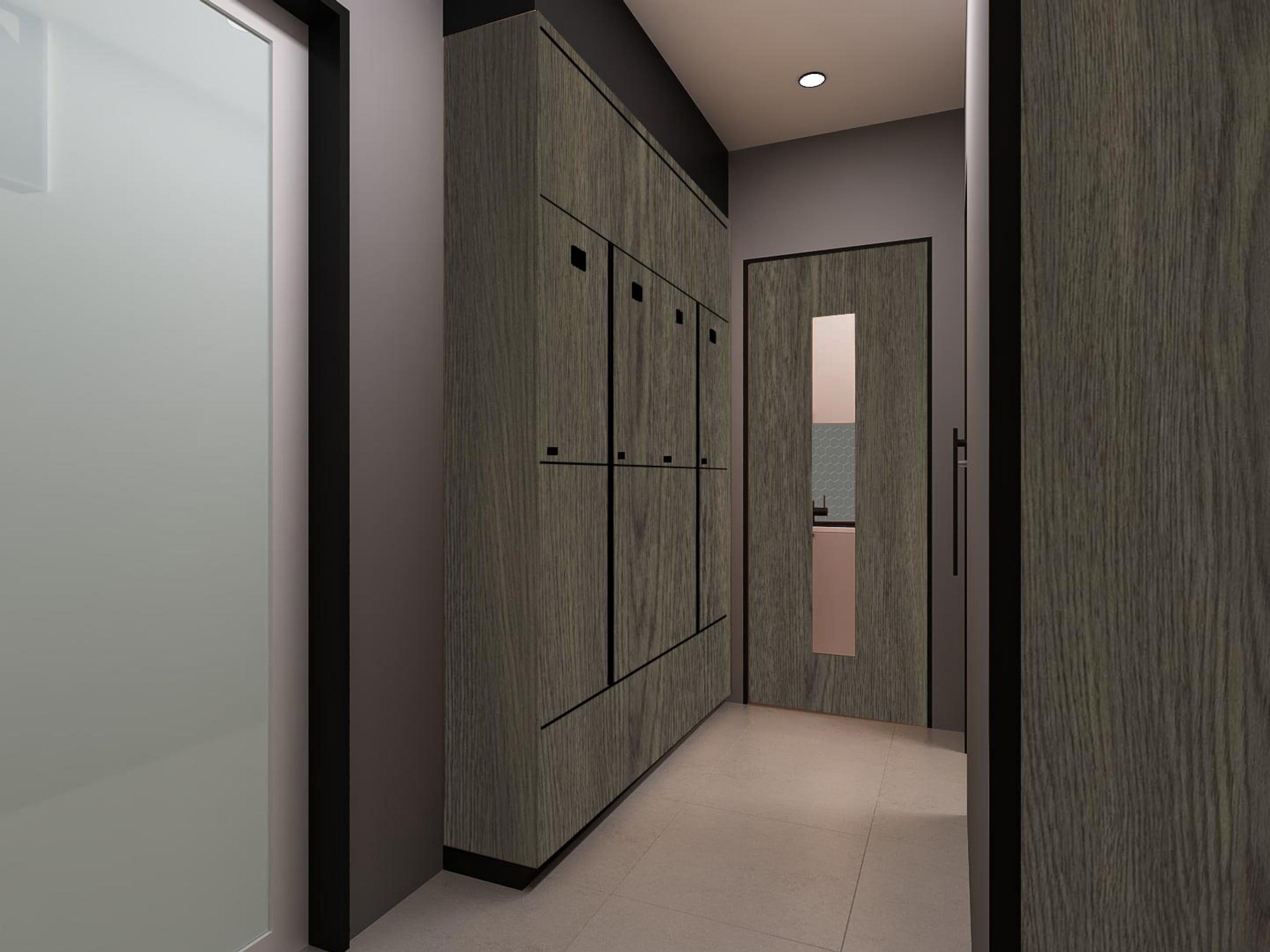 Hallway with lockers